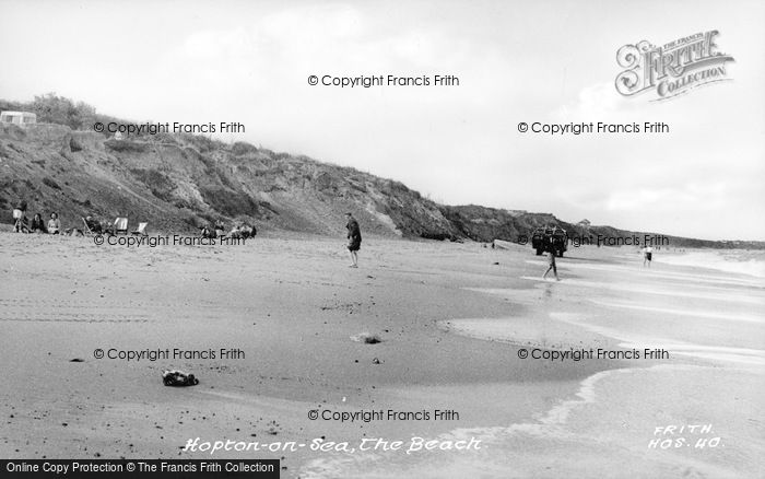 Photo of Hopton, The Beach c.1955