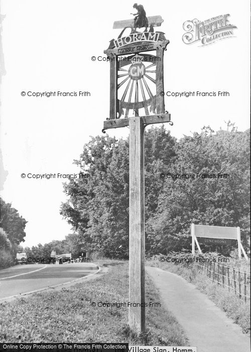 Photo of Horam, The Village Sign c.1955