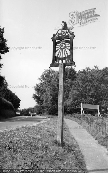Photo of Horam, The Village Sign c.1955