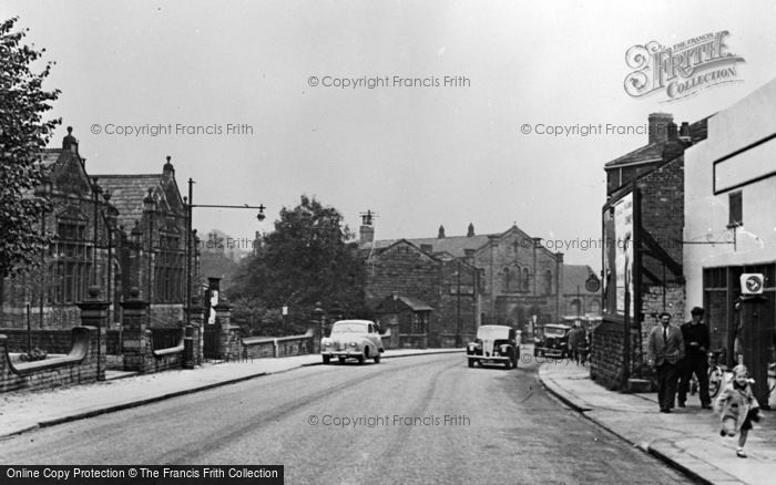 Photo of Horbury, Westfield Road And Library c.1955