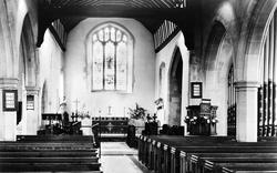 Parish Church Of St Bartholomew, Interior c.1955, Horley