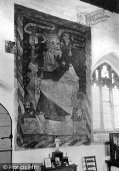 St Etheldreda's Church, The Mural Of St Christopher c.1955, Horley