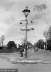 Street Lamp, Chequers Corner 1927, Horley