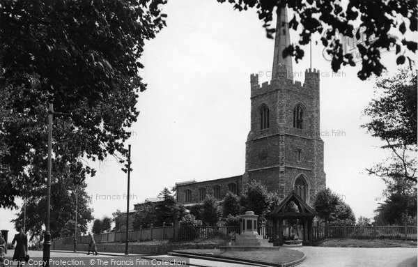 Photo of Hornchurch, St Andrew's Church And War Memorial c.1950