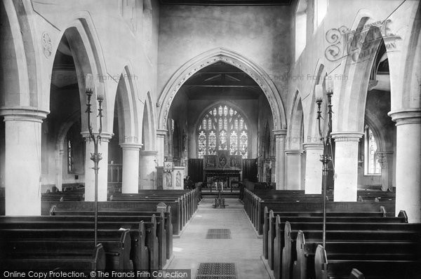 Photo of Hornchurch, St Andrew's Church interior 1908