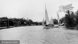 Yachts On River Bure c.1965, Horning