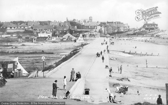 Photo of Hornsea, New Sea Wall c.1950