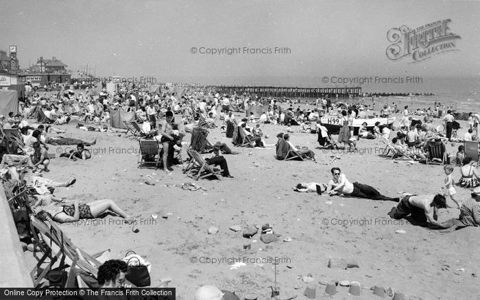 Photo of Hornsea, The Beach c.1955