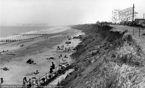 Photo of Hornsea, The Cliffs c.1960
