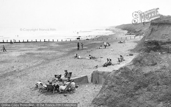 Photo of Hornsea, The Cliffs To The South c.1955
