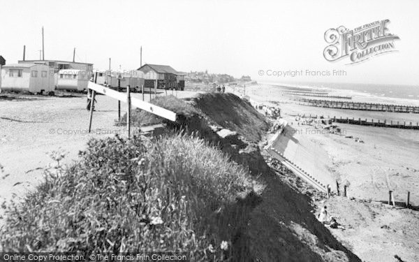 Photo of Hornsea, The New Sea Wall c.1955