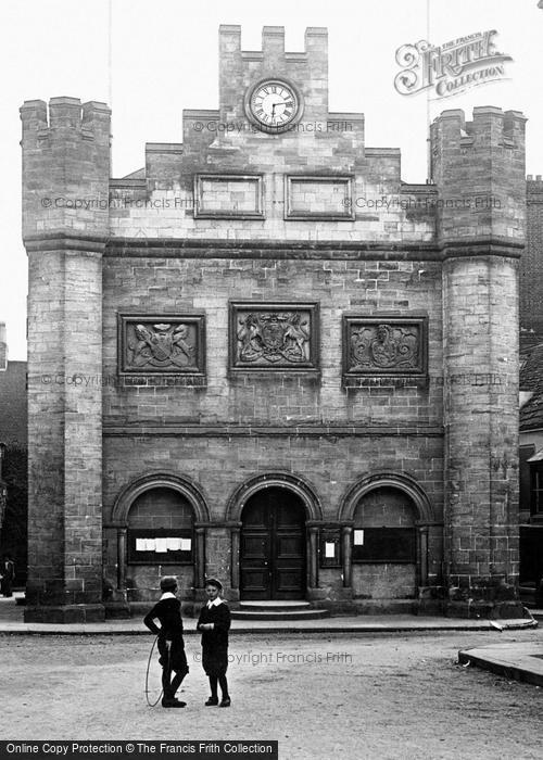 Photo of Horsham, Boys By The Town Hall c.1900