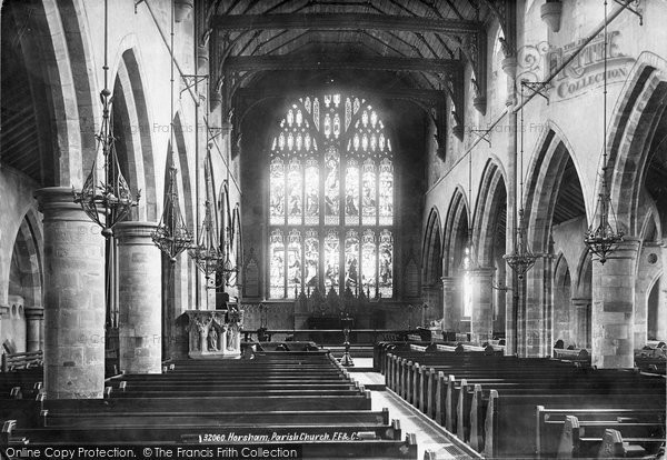 Photo of Horsham, St Mary's Parish Church Interior 1893