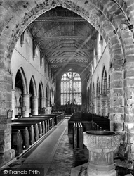 St Mary's Parish Church Interior 1930, Horsham