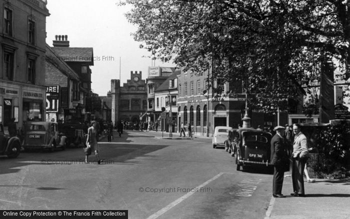 Photo of Horsham, The Carfax And Town Hall c.1950
