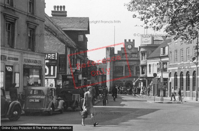 Photo of Horsham, The Carfax And Town Hall c.1950
