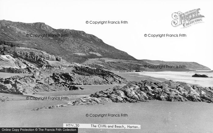 Photo of Horton, The Cliffs And Beach c.1960