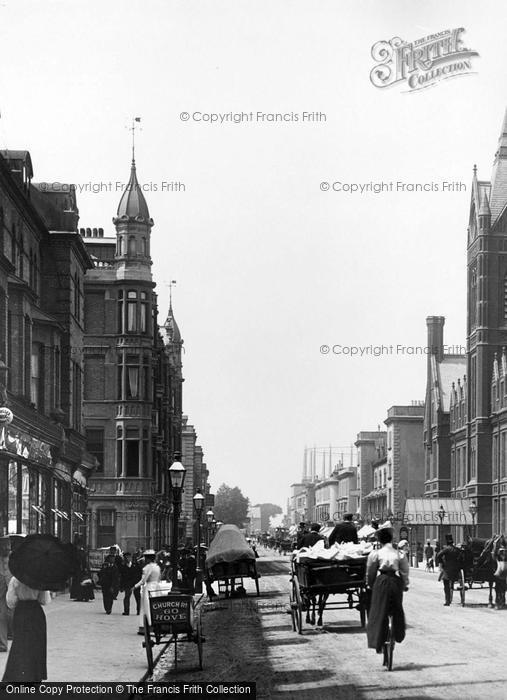 Photo of Hove, Townsfolk In Church Road 1898