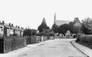 Larkhay Road And Church Of St Philip And St James c.1955, Hucclecote