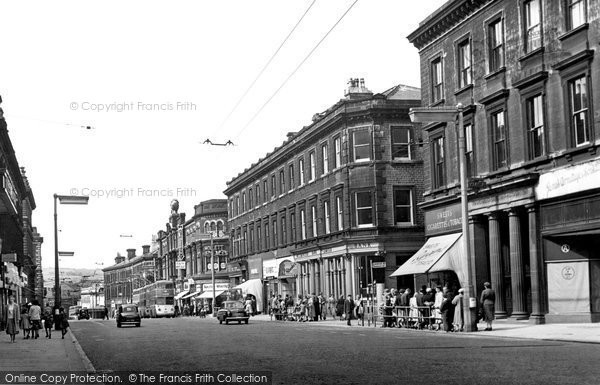 Photo of Huddersfield, John William Street 1957