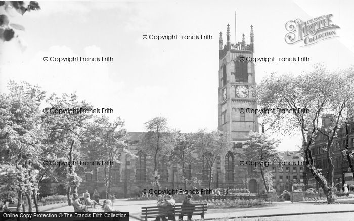 Photo of Huddersfield, Parish Church And St Peter's Gardens c.1960