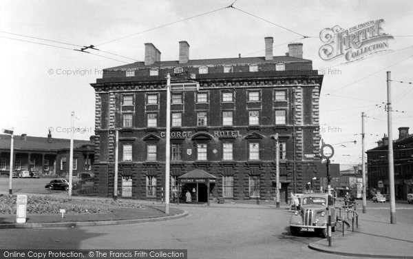 Photo of Huddersfield, The George Hotel c.1955