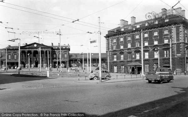 Photo of Huddersfield, The George Hotel, St George's Square 1957