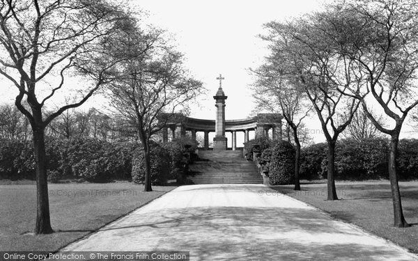 Photo of Huddersfield, The Memorial, Greenhead Park 1957