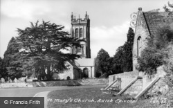 St Mary's Church c.1955, Huish Episcopi