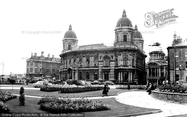 Photo of Hull, Dock Offices And Gardens c.1955