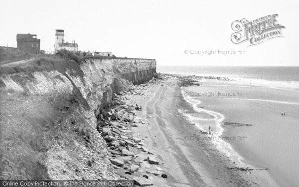 Photo of Hunstanton, Cliffs And Lighthouse c.1955