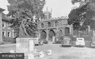 All Saints Church And War Memorial c.1955, Huntingdon