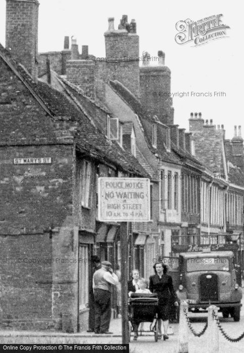 Photo of Huntingdon, Pushing The Pram On High Street c.1950