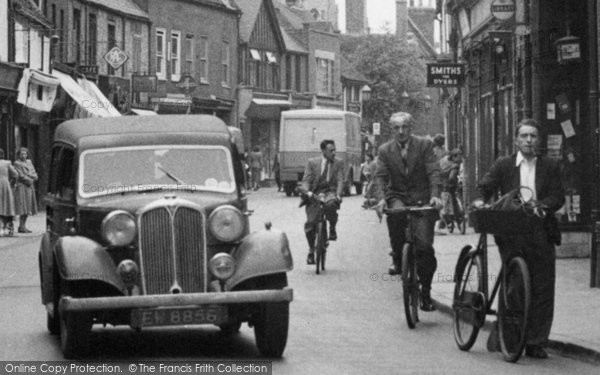 Photo of Huntingdon, Rover Car In The High Street c.1955