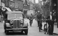 Huntingdon, Rover Car in the High Street c1955