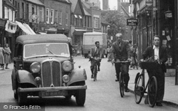 Huntingdon, Rover Car in the High Street c1955
