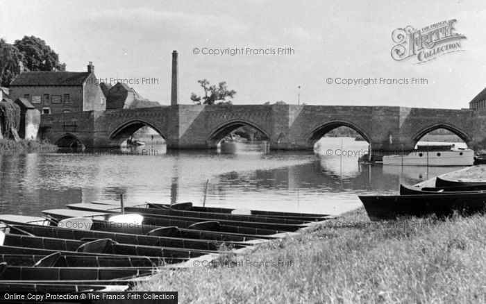 Photo of Huntingdon, The Bridge And River c.1955