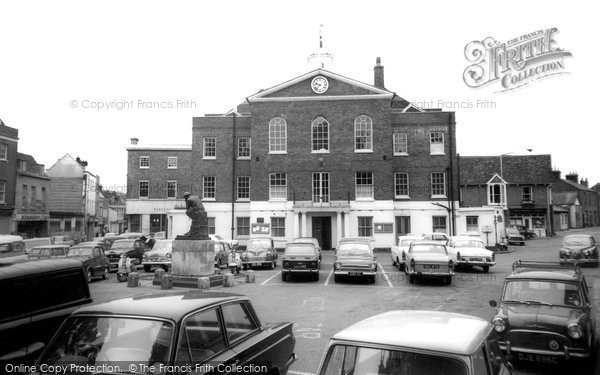 Photo of Huntingdon, Town Hall And Market Hill c.1965