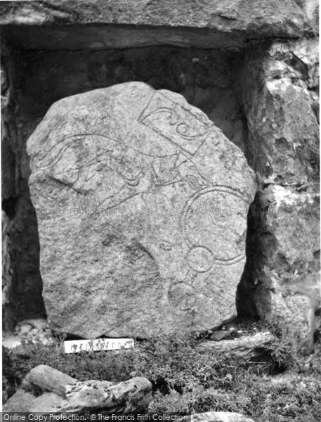 Photo of Huntly, Leith Hall, Pictish Stone, The Wolf Stone 1961