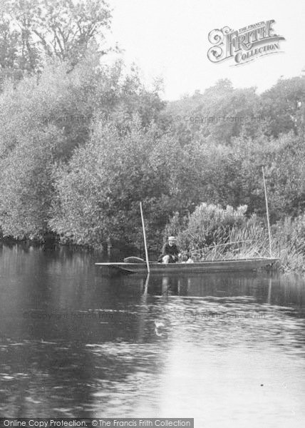 Photo of Hurley, Punt Fishing On The Thames 1890