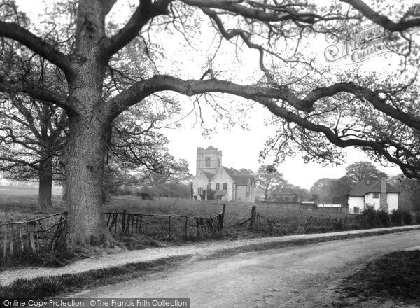 Photo of Hurst Green, St John's Church And Churchway 1930
