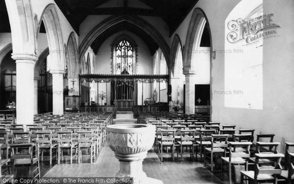 Photo of Hurst Green, St John's Church, The Interior c.1960