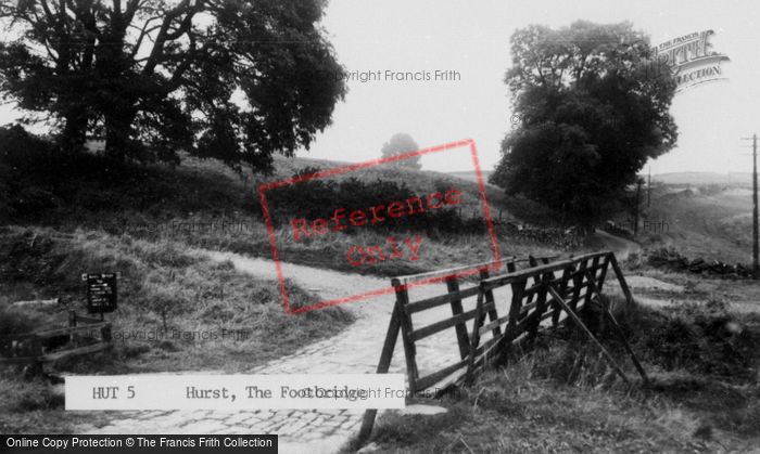 Photo of Hurst, The Footbridge c.1965