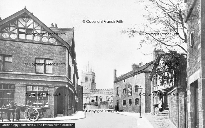 Photo of Huyton, Derby Road And St Michael's Church c.1910