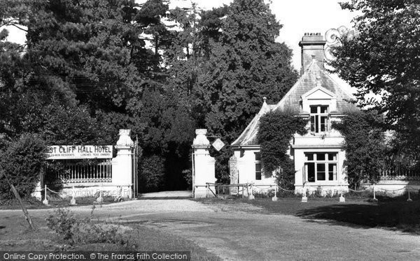 Photo of Hythe, Entrance To West Cliff Hall Hotel c.1955