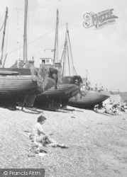 Fishing Boats On The Beach c.1960, Hythe