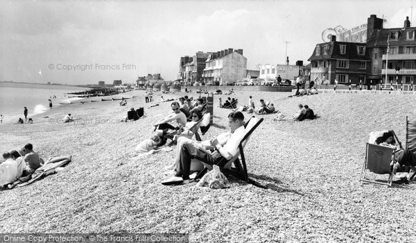 Photo of Hythe, The Beach c.1960