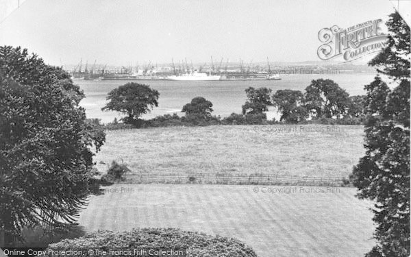 Photo of Hythe, The Docks From West Cliff Hall Hotel c.1955