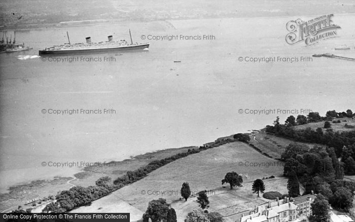 Photo of Hythe, The Queen Elizabeth From The West Cliff Hotel c.1955