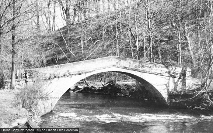 Photo of Ilam, The Footbridge, Ilam Hall c.1965